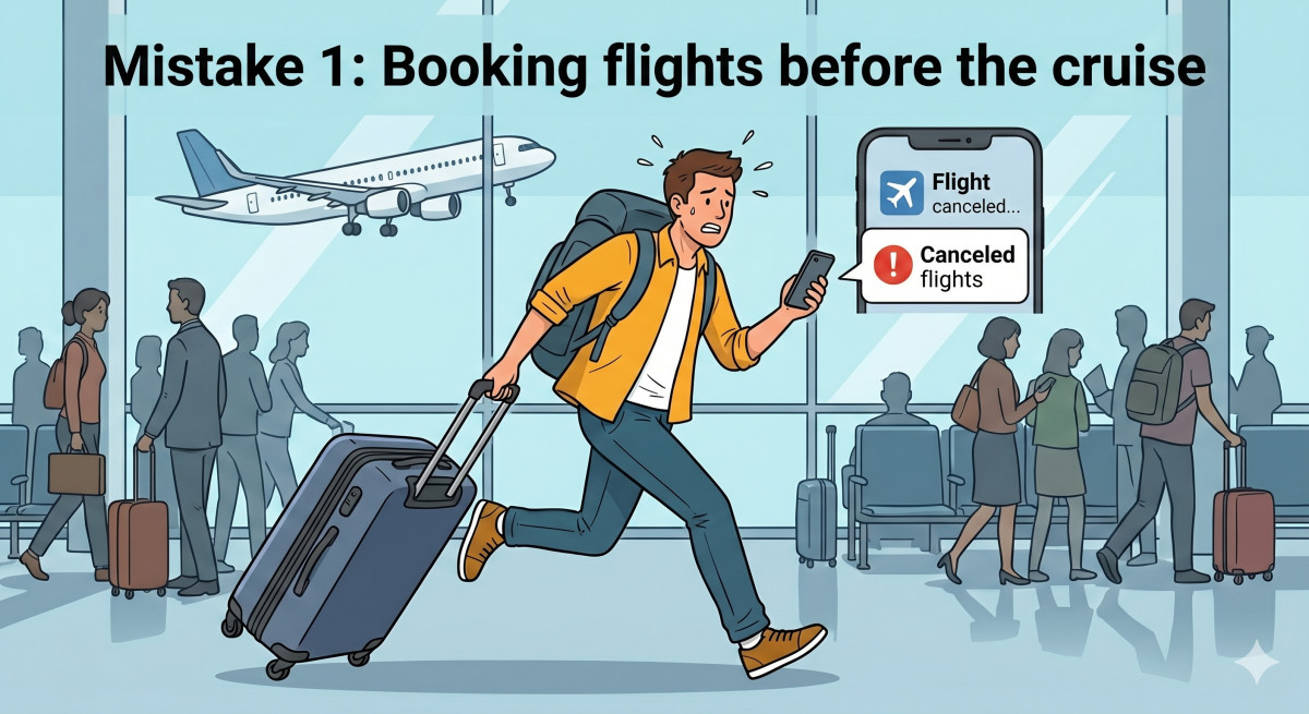 Booking flights before the cruise